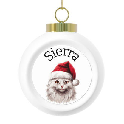 Custom Pet Ball Ornament - Personalized Ceramic Christmas