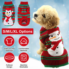 Christmas Pet Turtleneck Sweater - Snowman & Stripe Holiday Patterns