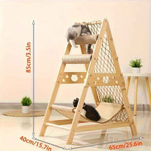Cat Tree Wooden Multi-Level - Scratching Posts Summer Bed Net