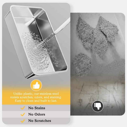 Stainless Steel Cat Litter Box - Large Rust-Free - Purrfect Pet Haven