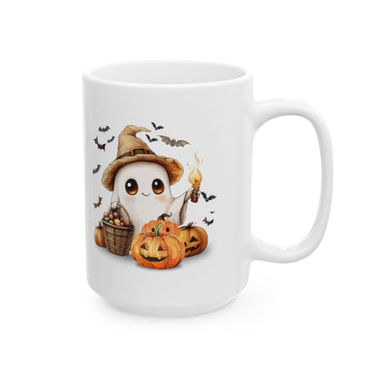 Halloween Scarecrow Ceramic Mug - Fall Coffee Cup Gift