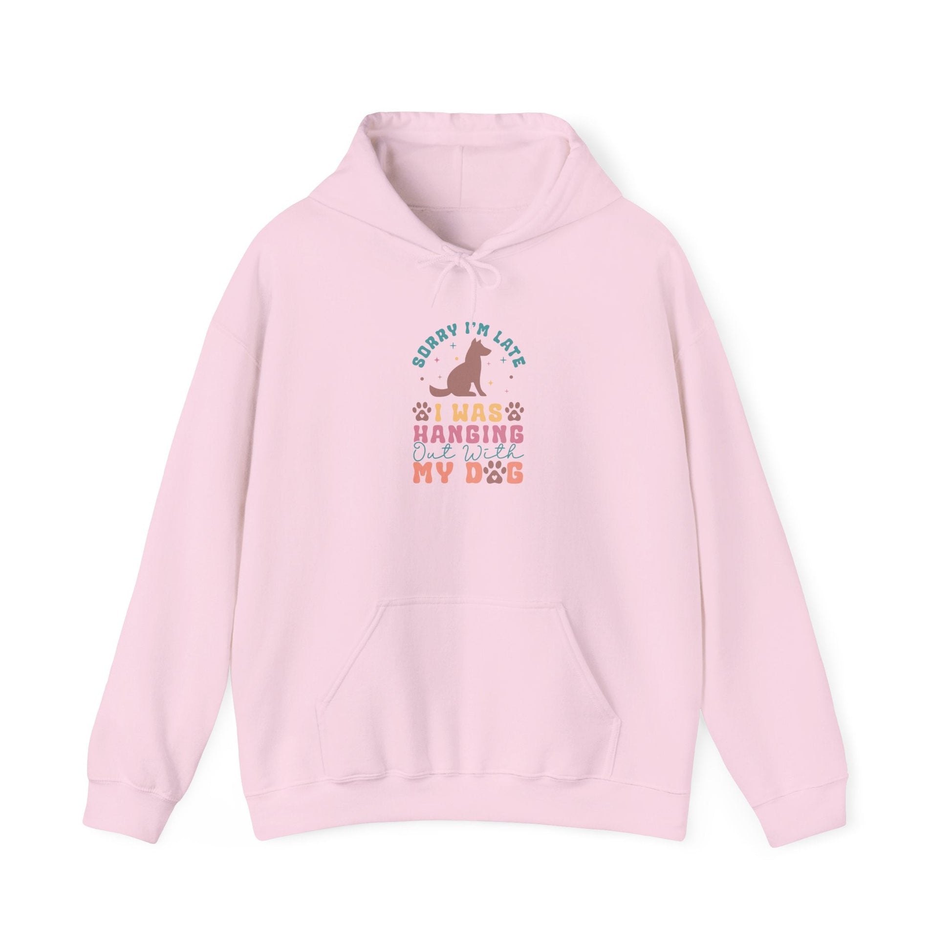 Funny Dog Lover Sweatshirt - "Sorry I'm Late, I Was Hanging Out With My Dog" - Unisex Heavy Blend™ Hoodie | Purrfect Pet Haven