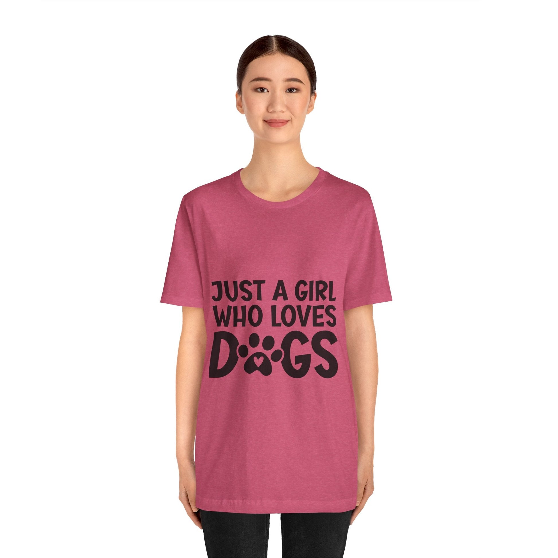 Dog Lover Unisex Tee - Just a Girl Who Loves Dogs | Purrfect Pet Haven