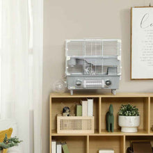 2-Tier Hamster Cage With Sand Bathroom - Running Wheel and Water Bottle