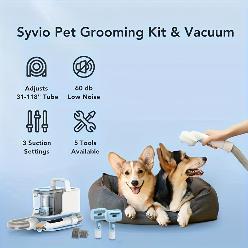 Dog Grooming Vacuum 5-in-1 Kit - 300W Strong Pet Grooming Vacuum For Dogs - 0