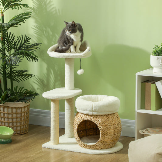 Cat Tree Tower 31" - Dual Beds Condo Sisal Posts Toy Ball