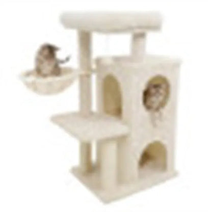 Cat Tree Multi-Level 33" - Sisal Posts 2-Tier Condo