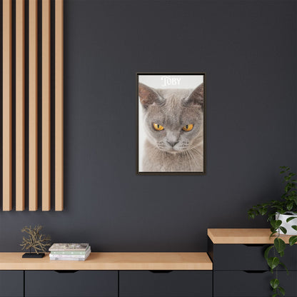 Personalized Photo Wall Art - Framed Matte Canvas Print for Pet Lovers - Customizable Name Print | Purrfect Pet Haven