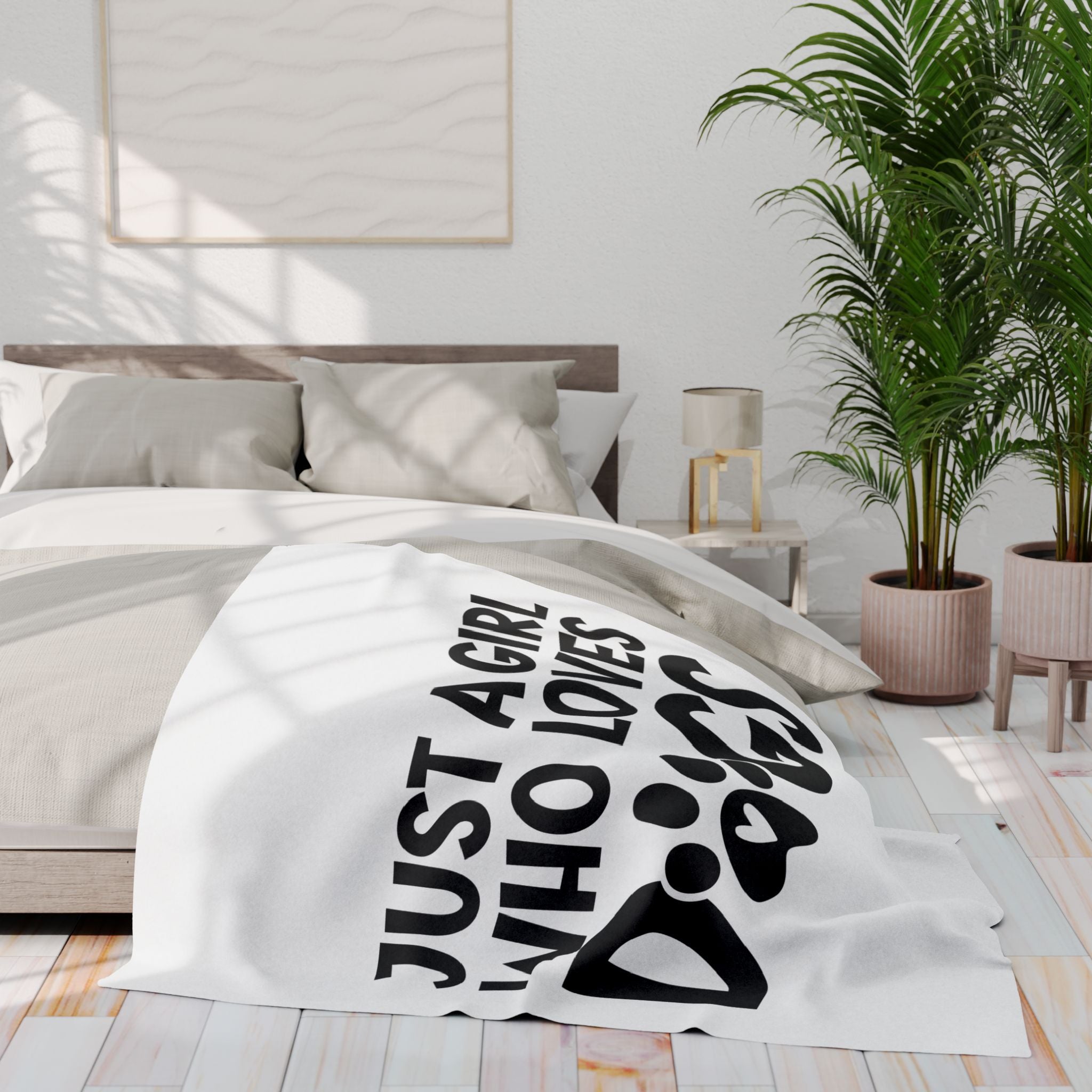 Just a Girl Who Loves Dogs - Fleece Blanket