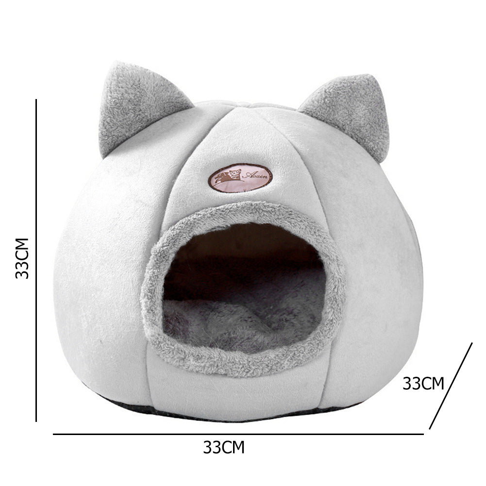 Winter Cat Nest - Large Enclosed Warm Sofa Bed for Cold Weather