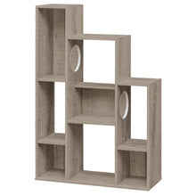 Cat Bookshelf Cabinet Gray Oak - Storage Climbing Platforms