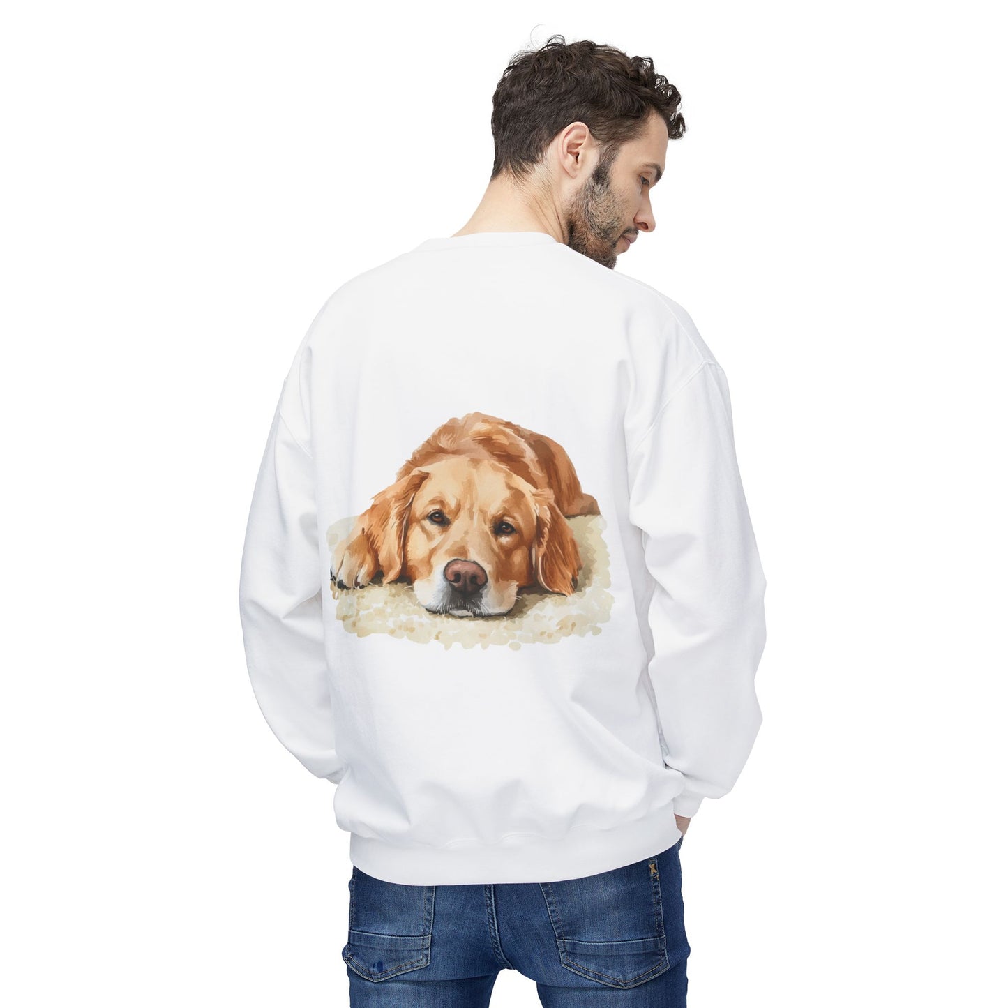 Cozy Golden Retriever Sweatshirt - Naptime Ahead Cloud Design