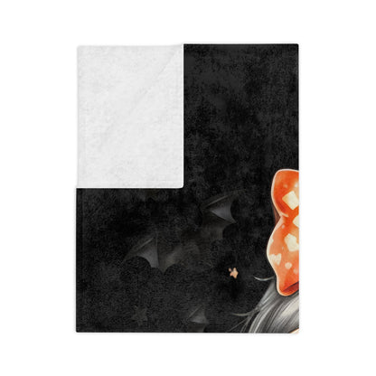 Halloween Ghost Blanket - Cute Spooky Fall Throw Microfiber
