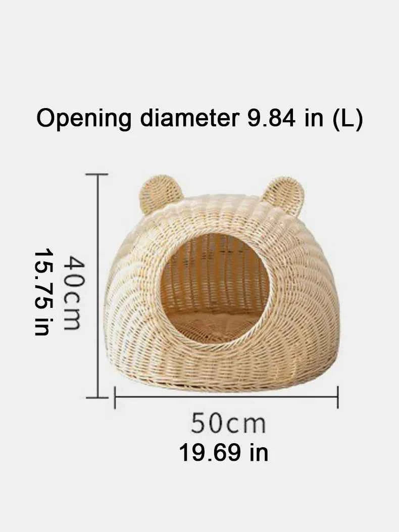 Rattan Pet Nest - Cute Pet Shaped Bed