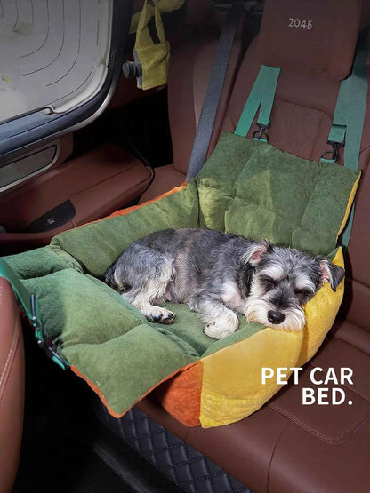 Comfortable & Secure Pet Car Seat Bed