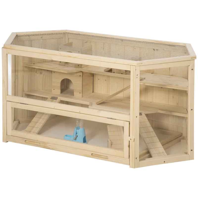 Large Wooden Hamster Cage -  3 Tier Playhouse with Tray
