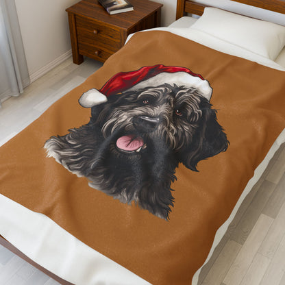 Dog Holiday Plush Blanket - Cozy Christmas Throw for Pet Lovers
