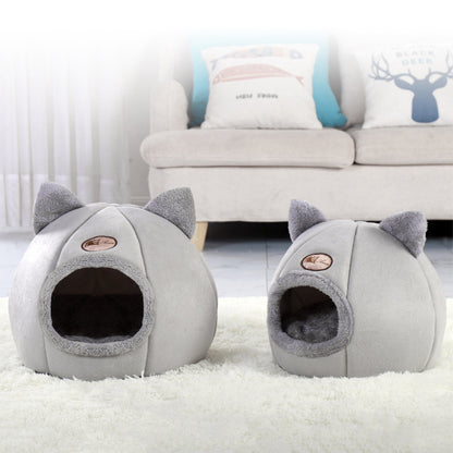 Winter Cat Nest - Large Enclosed Warm Sofa Bed for Cold Weather