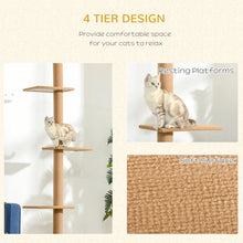 Cat Tree - Floor to Ceiling 8.5 Ft Climbing Tower - Purrfect Pet Haven