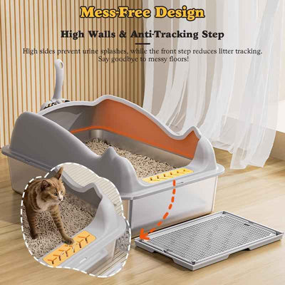 Stainless Steel Cat Litter Box - Large Rust-Free - Purrfect Pet Haven