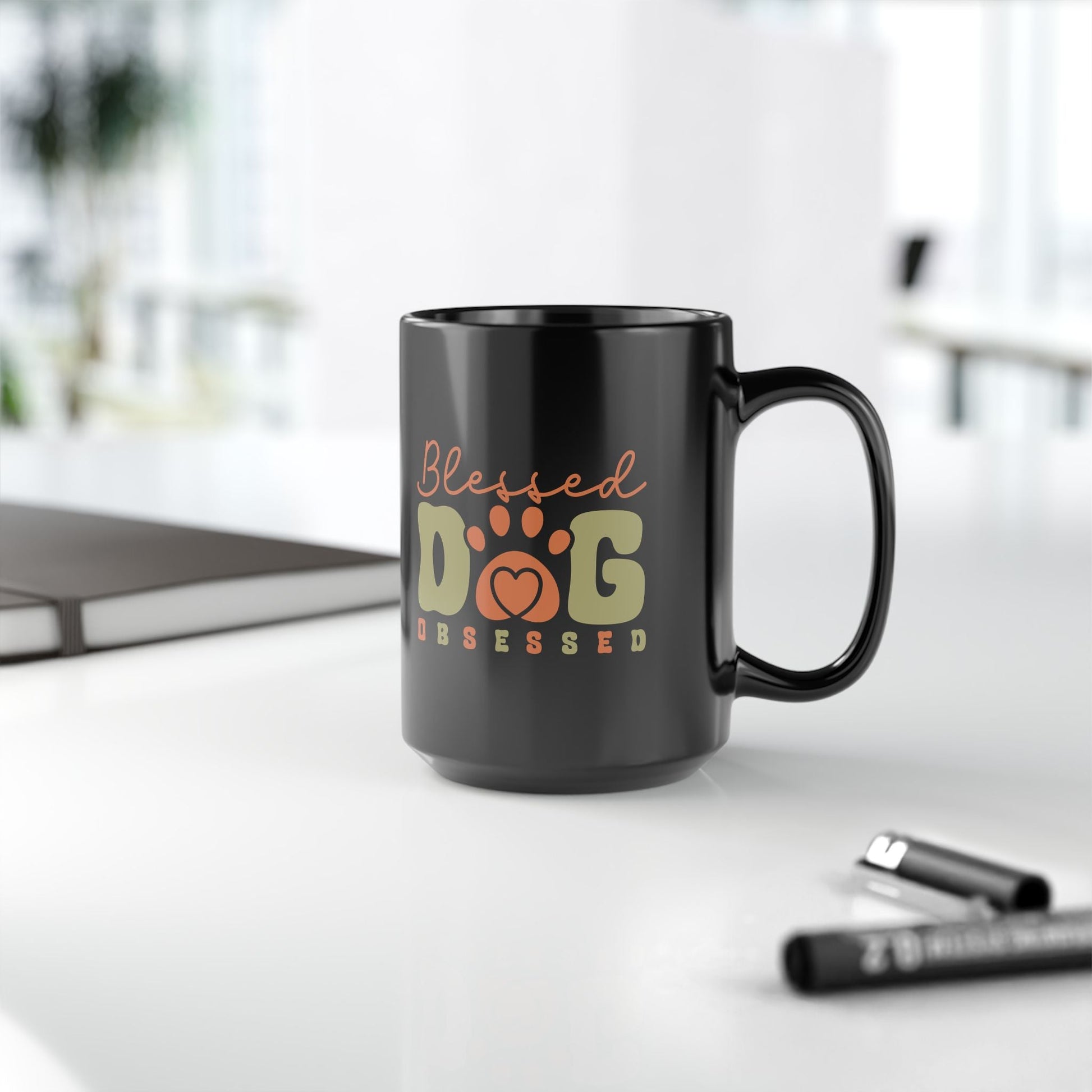 Blessed Dog Obsessed Black Mug - Perfect Gift for Dog Lovers | Purrfect Pet Haven