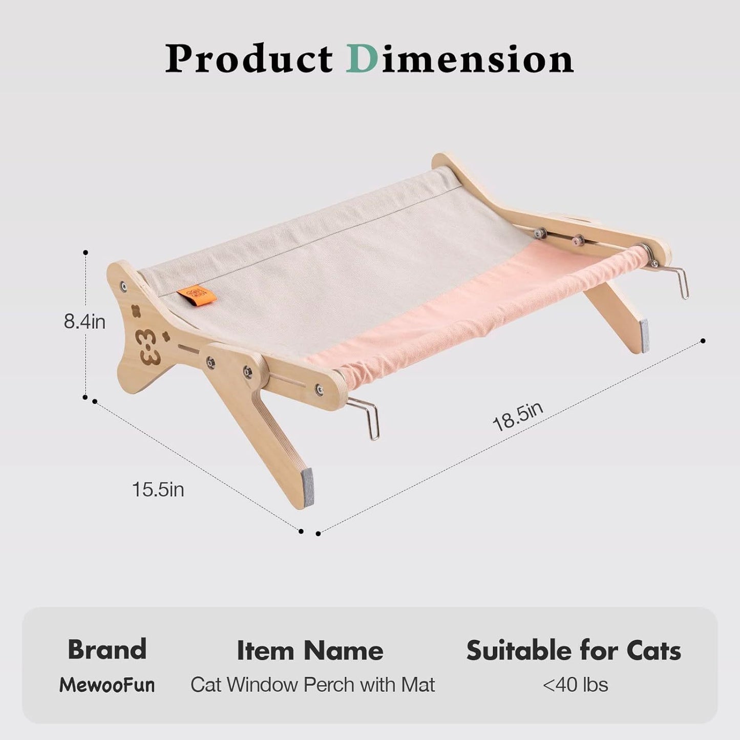 Cat Window Perch & Hammock - Adjustable 2-in-1 Sunbathing Seat For Indoor Cats