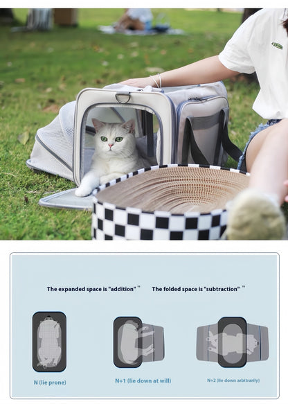 Portable Pet Carrier for Cats and Small Dogs - Breathable Travel Backpack