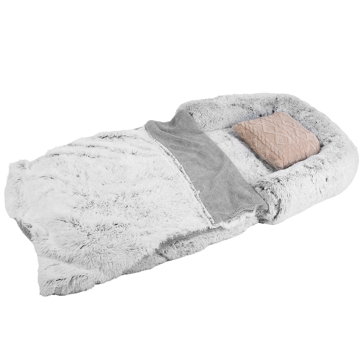 Large Foldable Human Size Dog Bed With Pillow