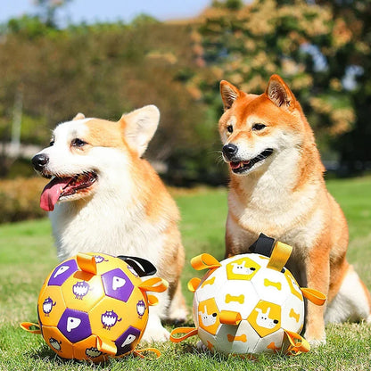 Dog Soccer Ball - Interactive Toy with Cute Prints - Purrfect Pet Haven