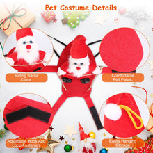 Christmas Santa Pet Outfit - Riding Style Holiday Coat with Bell
