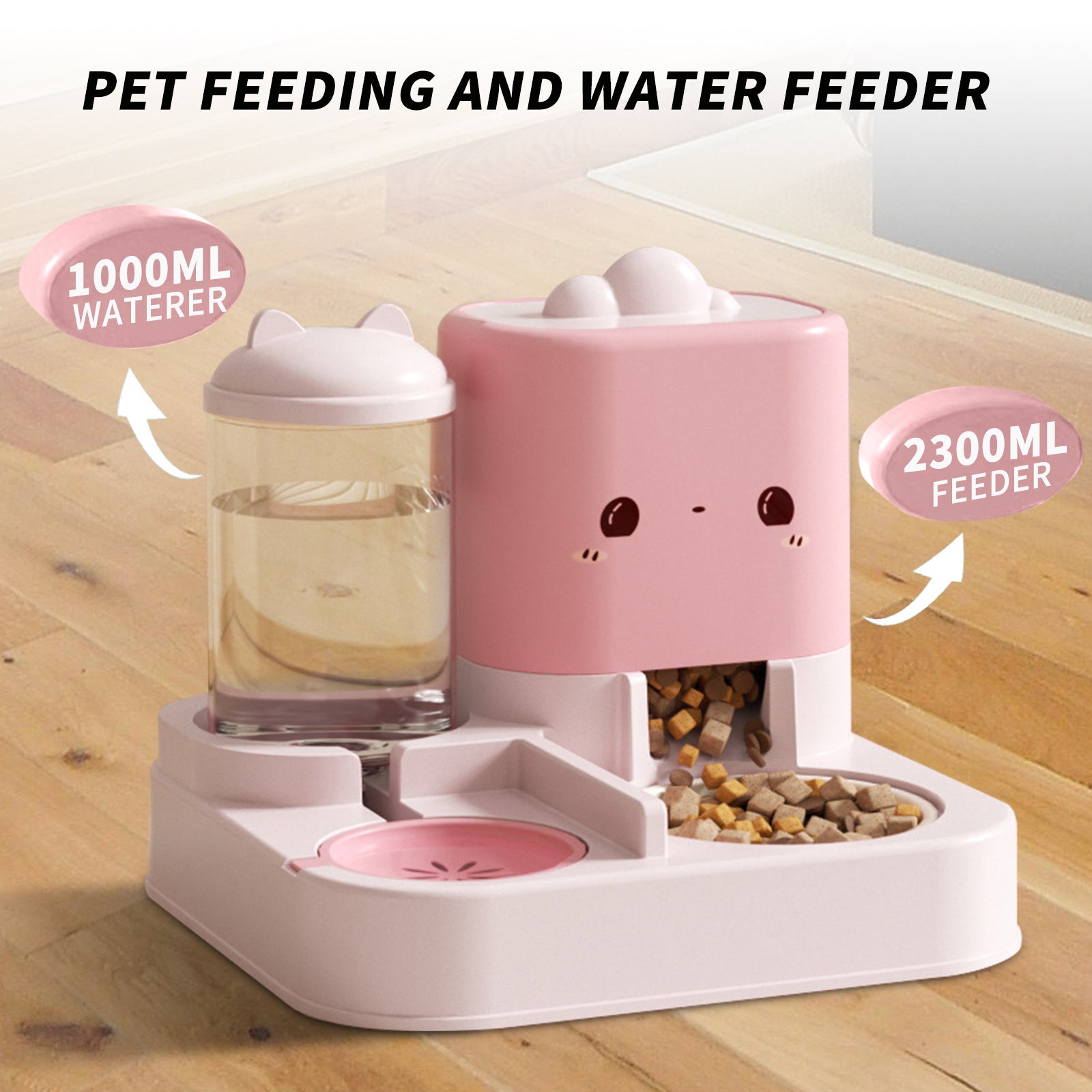 Cloud Ears Pet Bowl - 2-in-1 Food & Water Feeder for Travel - Purrfect Pet Haven