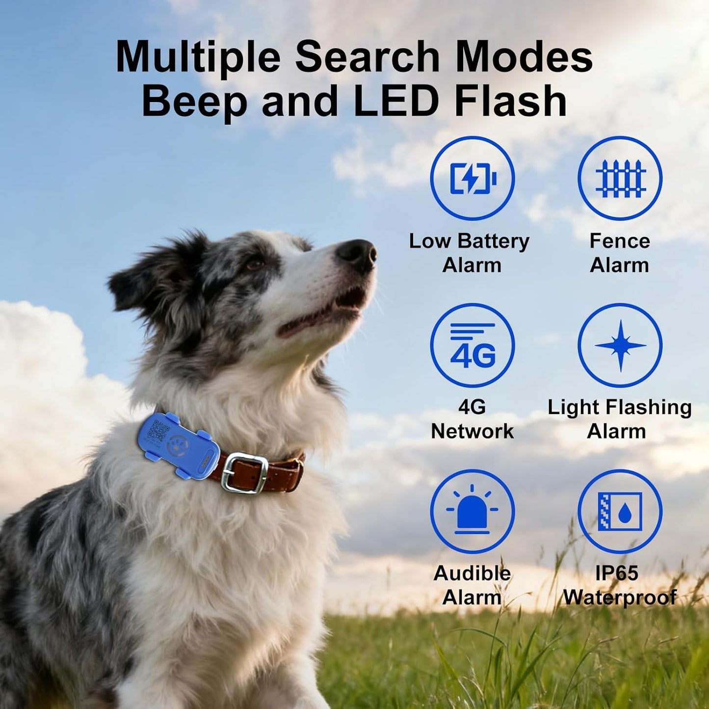 Dog GPS Tracker Real Time - Geofence Sound Light IP67