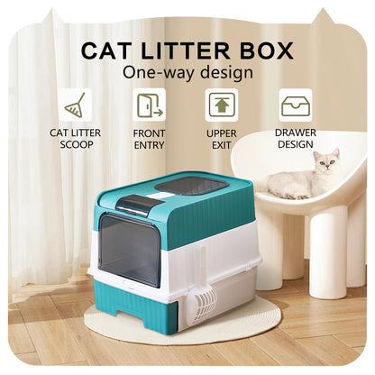 Cat Litter Box - Extra Large with Pull-Out Drawer - Purrfect Pet Haven