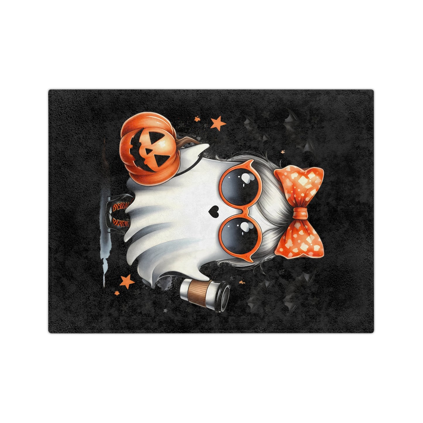 Halloween Ghost Blanket - Cute Spooky Fall Throw Microfiber