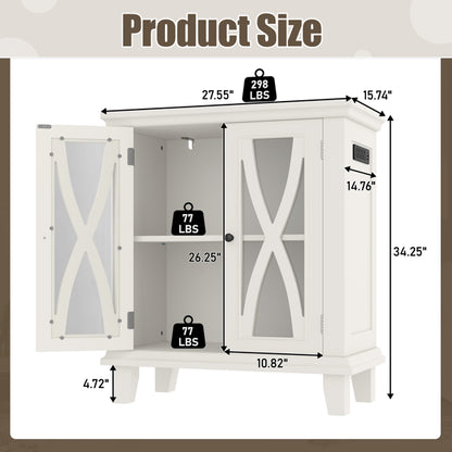20 Gallon Aquarium Stand with Power Outlets & Storage