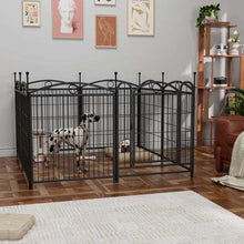 8 Panel Metal Dog Fence Pet Outdoor Playpen 32 Inch Tall