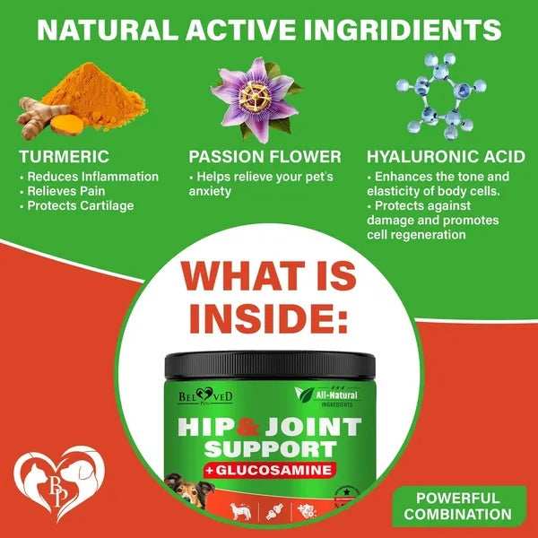 Dog Hip Joint Supplement - Glucosamine Chondroitin Arthritis Relief