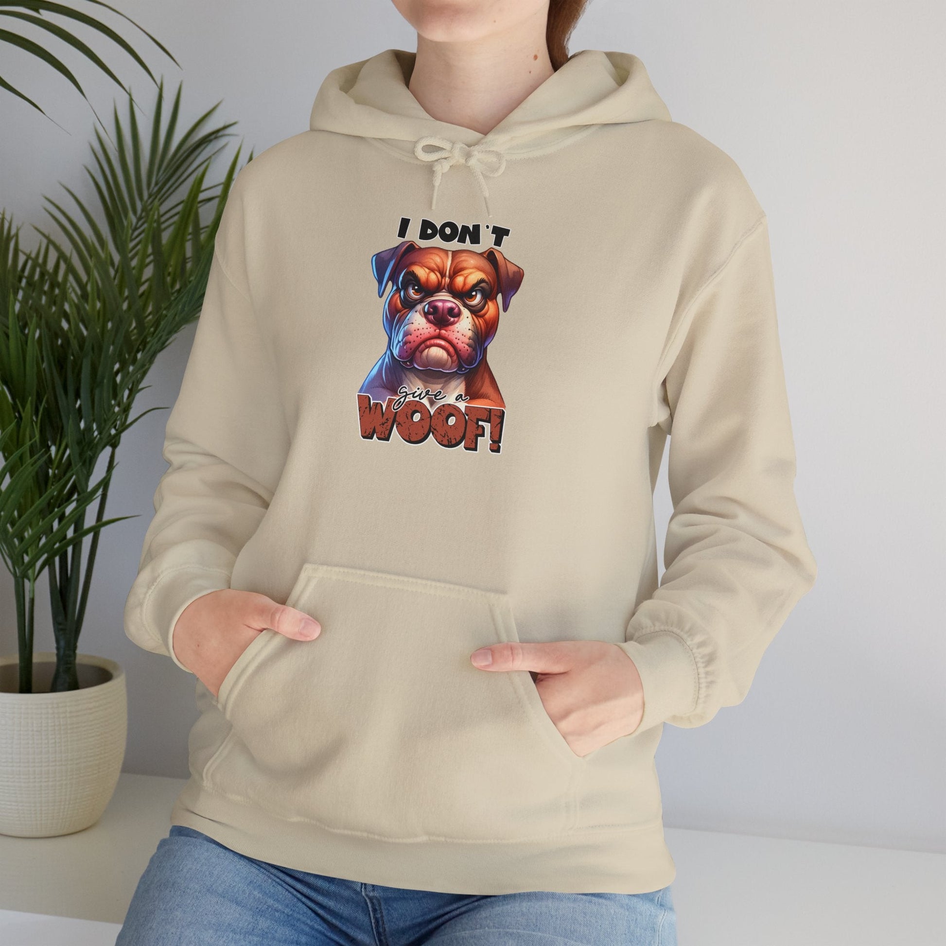 Fun Dog-Themed Unisex Hoodie - "I Don't Give a Woof" | Purrfect Pet Haven