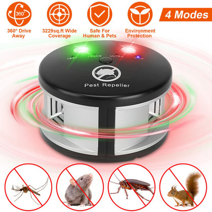 Ultrasonic Pest Repellent - 4 Modes for 3229 Sq Ft
