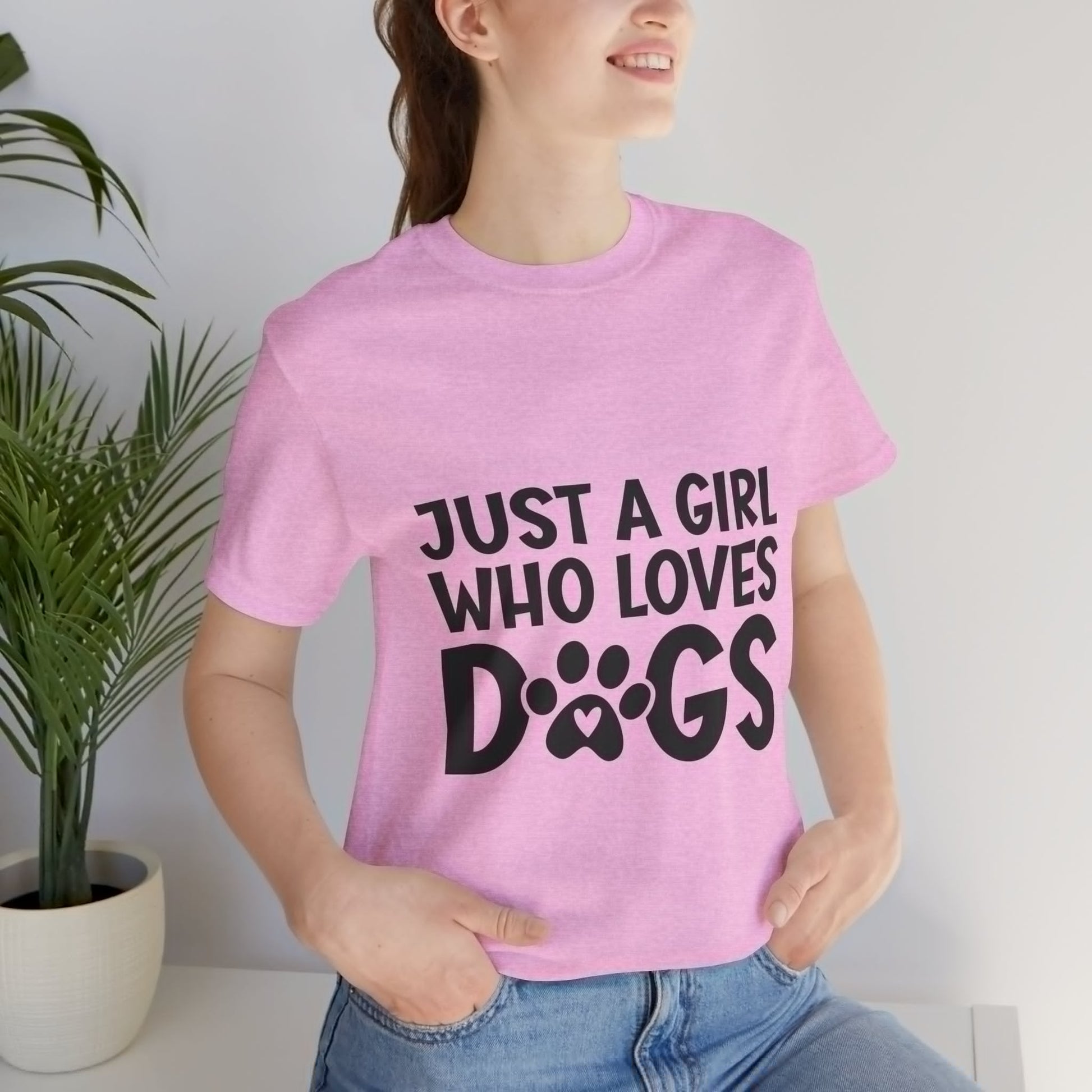 Dog Lover Unisex Tee - Just a Girl Who Loves Dogs | Purrfect Pet Haven