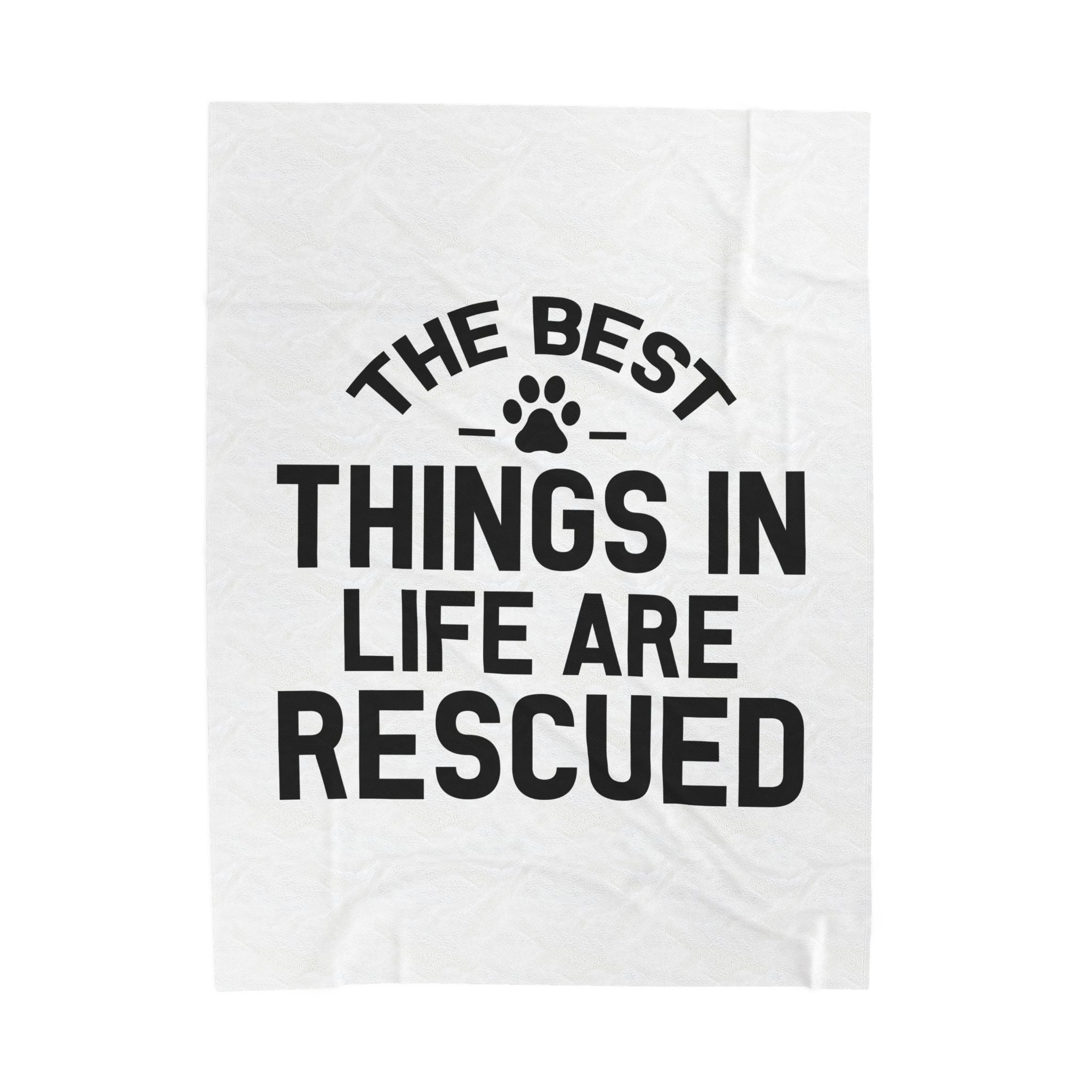 Inspirational Pet Best Rescue - Velveteen Plush Blanket - 0