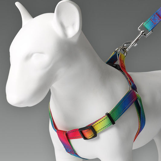Creative Color Dog Leash Pet Vest Harness
