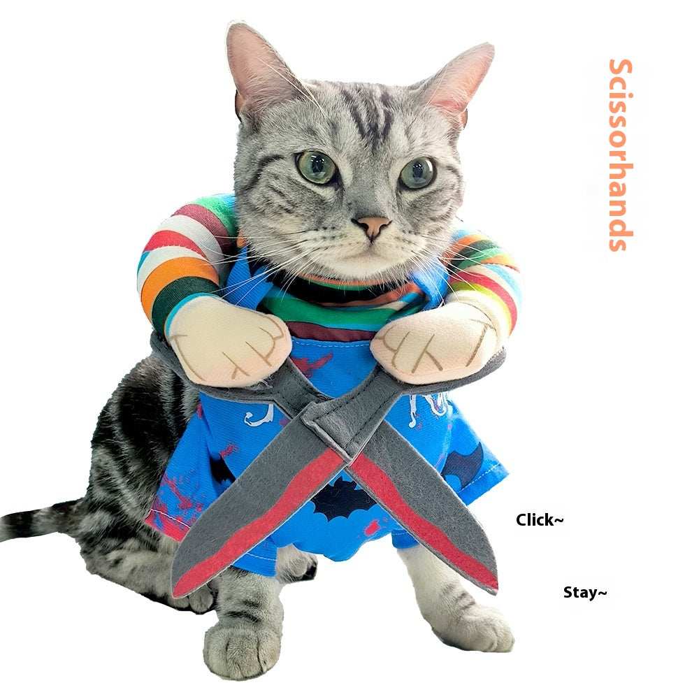 Adjustable Pet Halloween Costume - Funny Character Suit with Straps