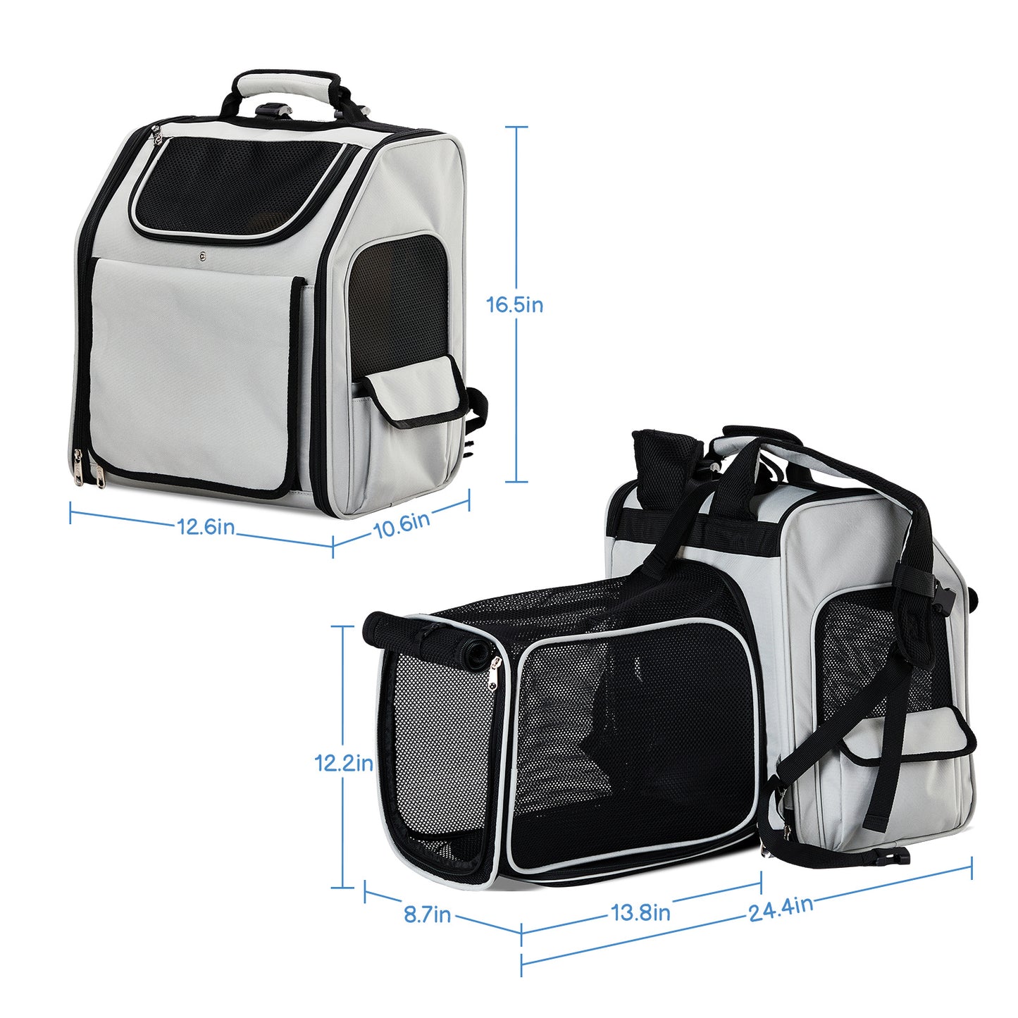 Sky Traveler Backpack - Expandable Pet Carrier for Flights - Purrfect Pet Haven