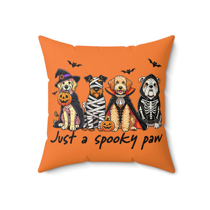 Halloween Dog Pillow - Just A Spooky Paw Pet Decor Cushion