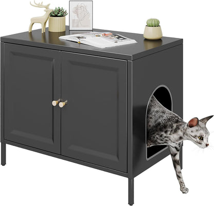 Hidden Barn Cabinet - Metal Cat Litter Box Enclosure - Purrfect Pet Haven