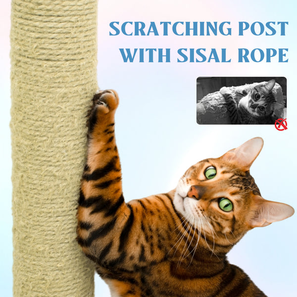 Flower Cat Tree 71" Pink - Large Condo with Removable Cushion - Purrfect Pet Haven