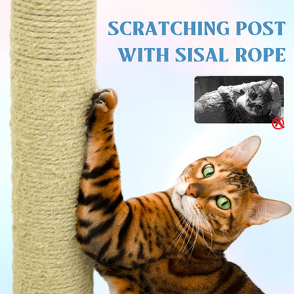 Flower Cat Tree 71" Pink - Large Condo with Removable Cushion - Purrfect Pet Haven