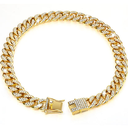 Diamond Hip Hop Dog Cat Pet Collar Necklace