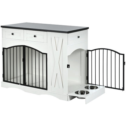 Farmhouse Dog Crate Furniture - 43.3 Inch